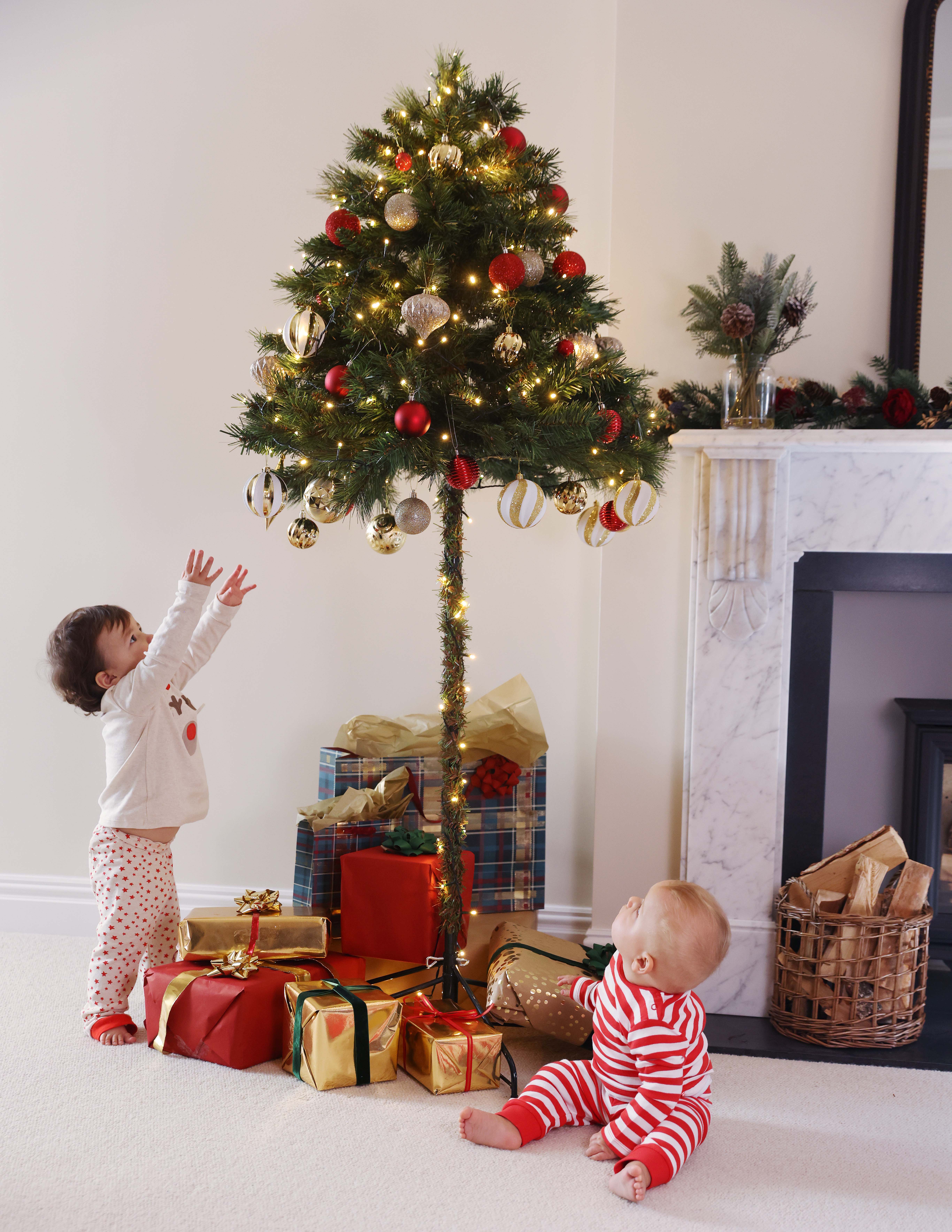 Half christmas clearance tree for cats